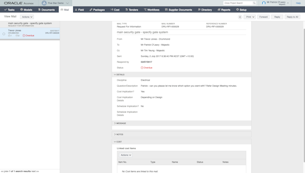 Correspondence and task management system Correspondence and task management system