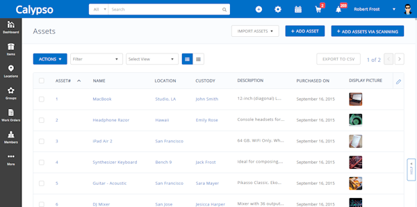 Asset List View