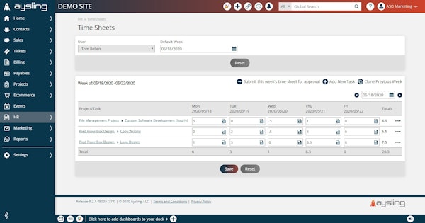 Timesheets, Expenses, HR