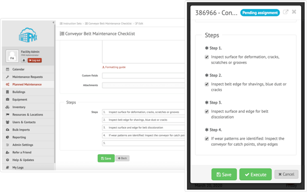 Create Instruction Sets For Preventive Maintenance