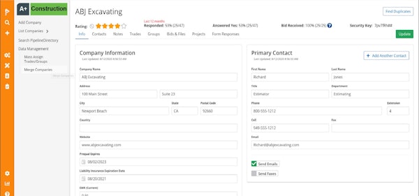 Company Record