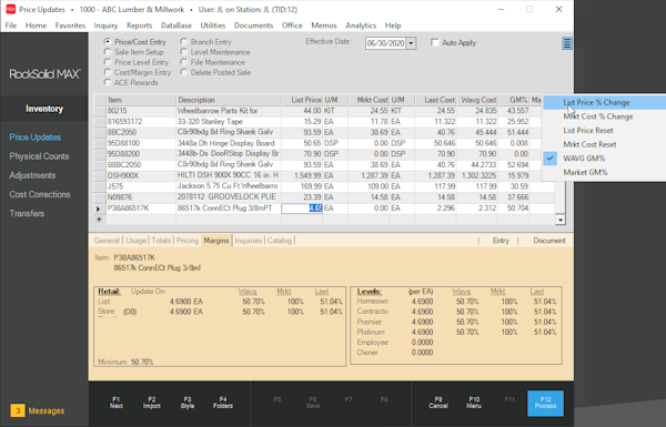 Inventory - Price Updates