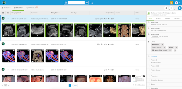 Cloud access and archival of images, clips and reports