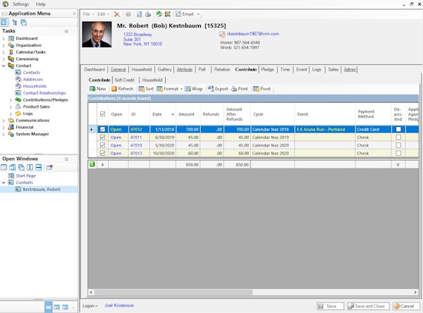 Trail Blazer CRM -Contact Profile
