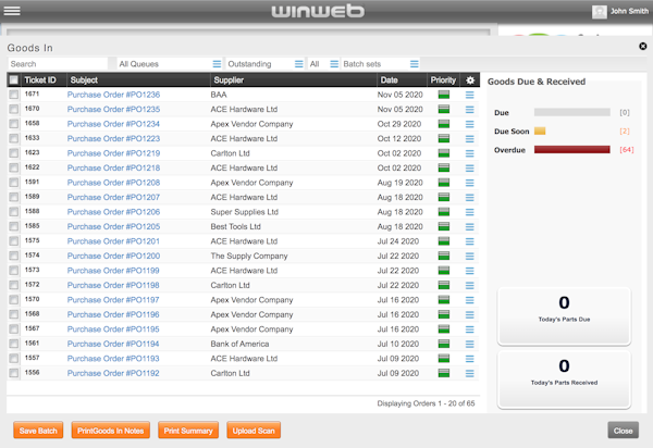 WinWeb Sales in