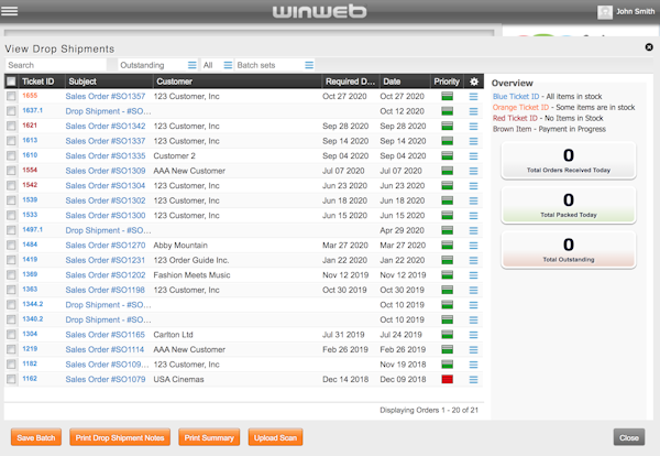 WinWeb Drop shipment