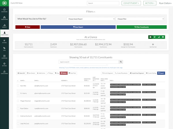 Backend CRM and reporting