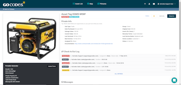 Web Software Asset Detail