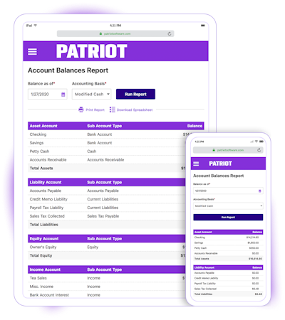 Account Balances Report