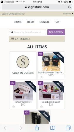 Mobile silent auction