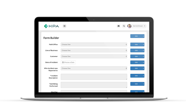 KPA EHS Form builder