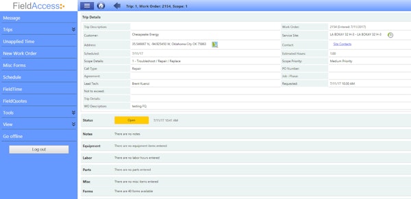 Mobile Work Order Management