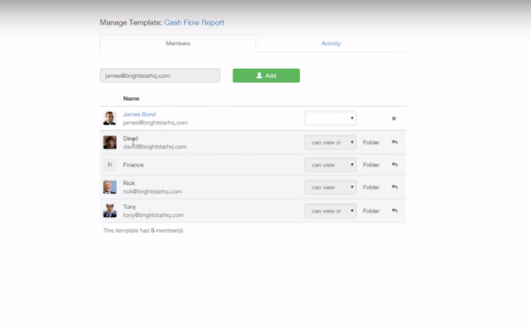Cash-flow report