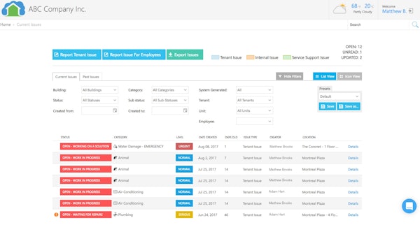 Maintenance overview & management