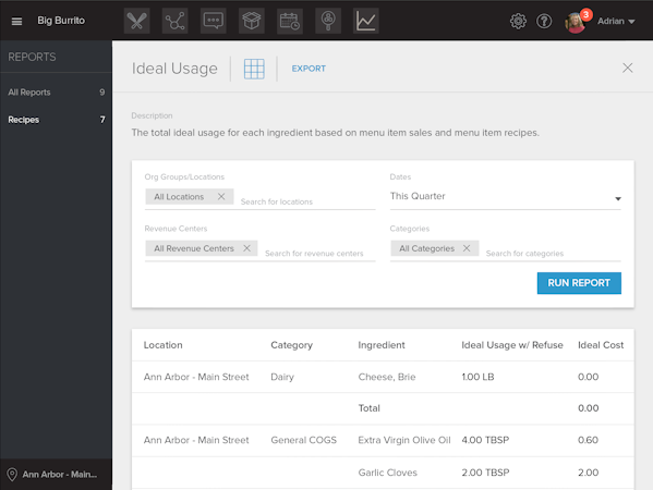 Recipe management