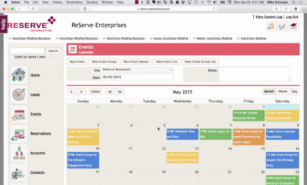 Events calendar
