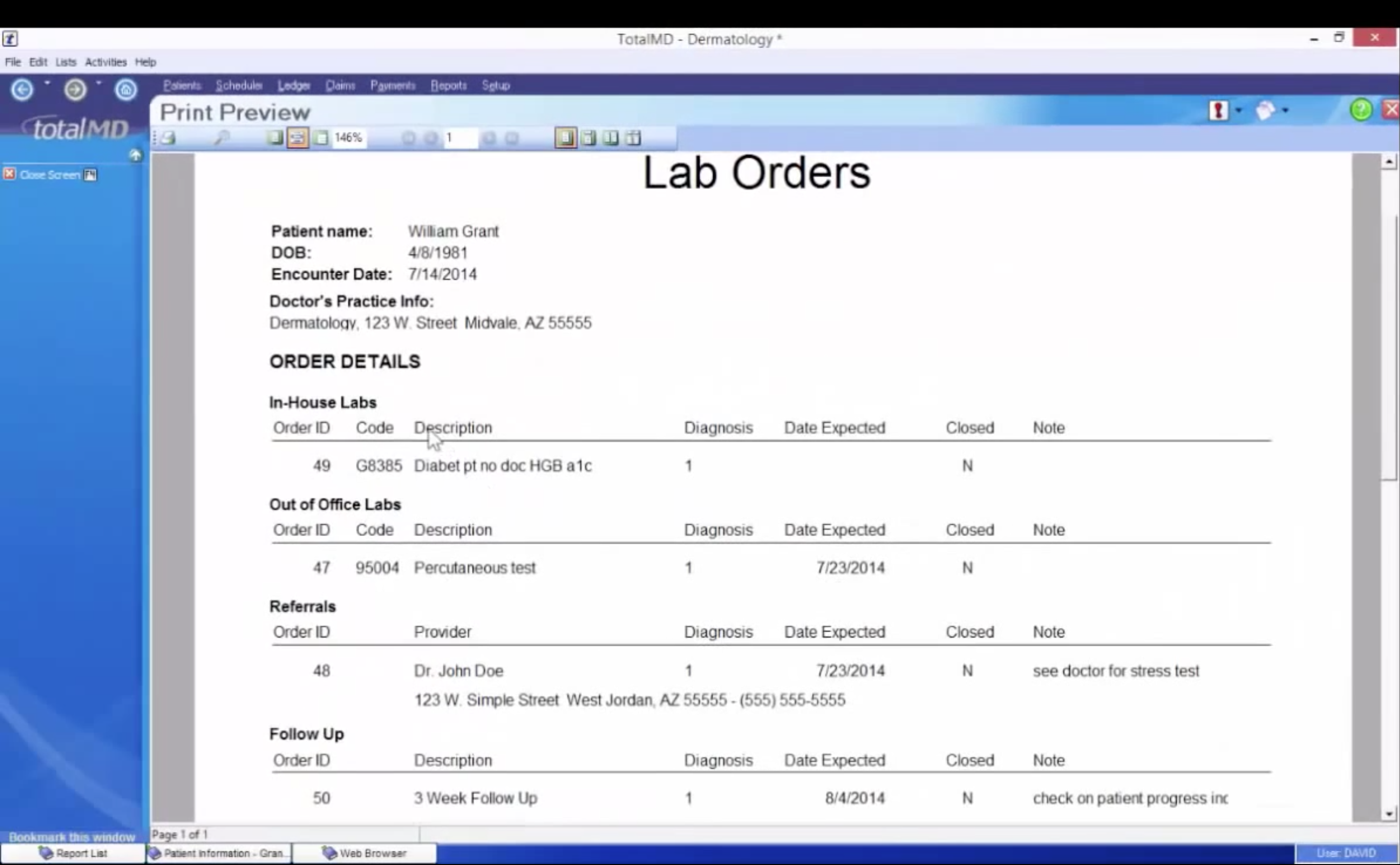 TotalMD - EMR/PM - Lab orders