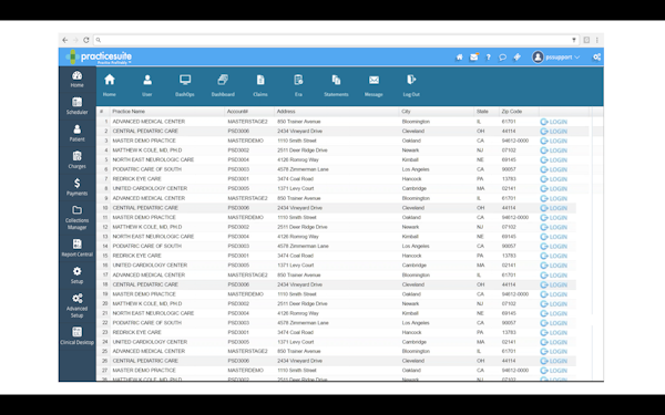 Manage multiple practices