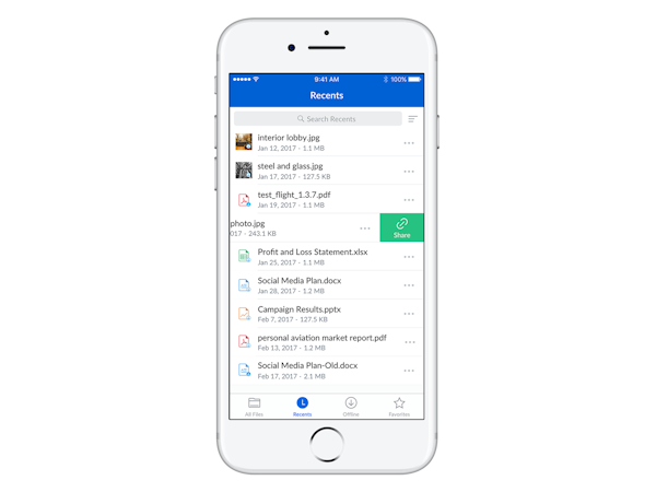 Mobile document preview