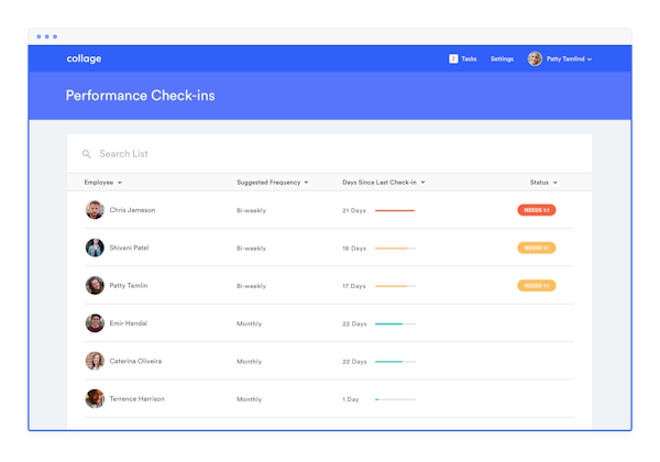 Performance check-ins