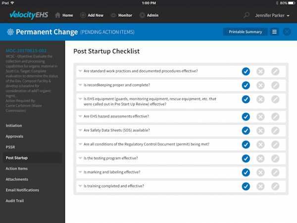 Change management - mobile tablet
