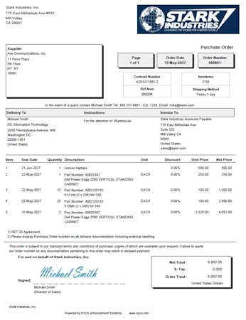 Purchase order