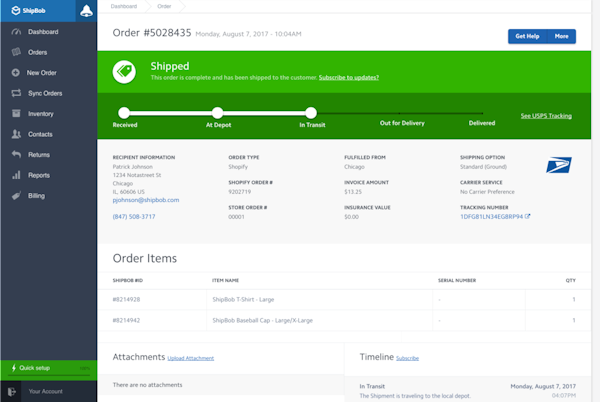 Track shipments