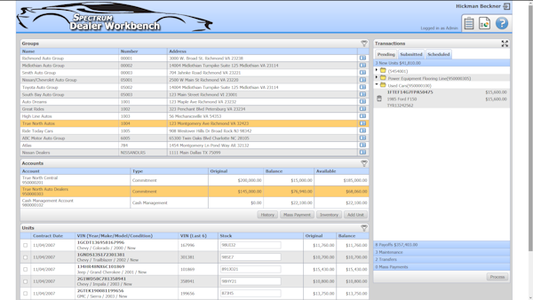 Dealer portal
