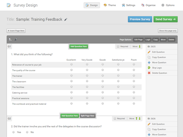 Survey design