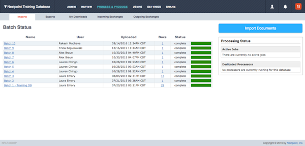 Batch processing
