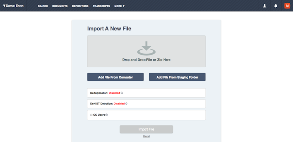 Import files