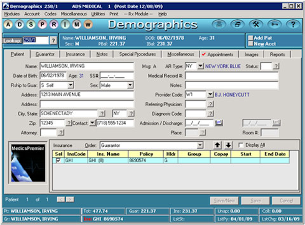 MedicsRIS patient information management