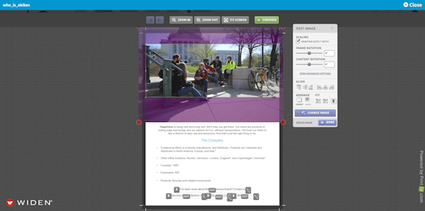 Widen Collective template builders