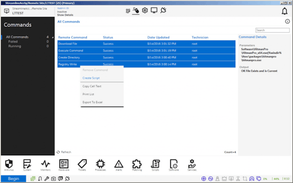 Commands tracking