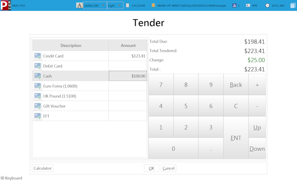 POS tender