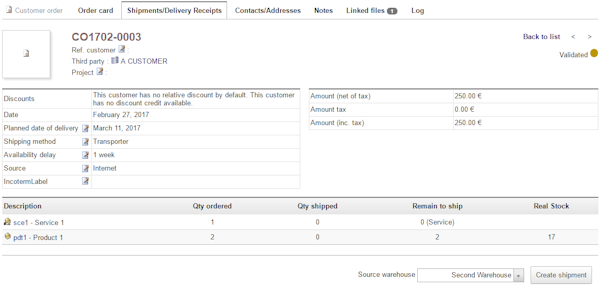 Shipment management