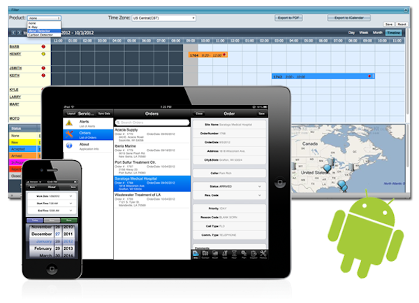 Service Pro Mobile and Visual Scheduler