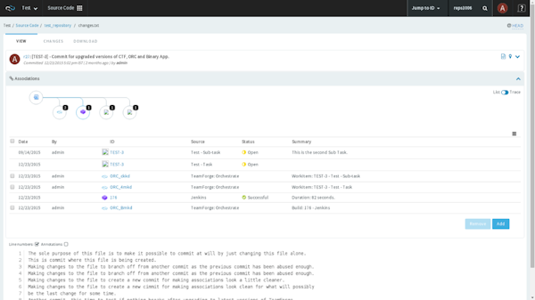Deployment traceability