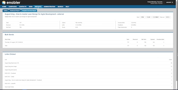 Dashboard report