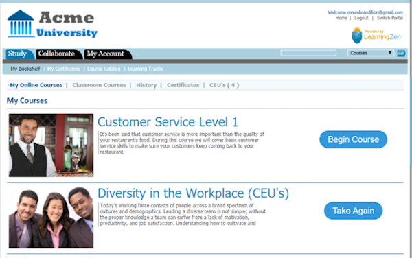 Manage your courses
