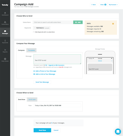 Create new messsage