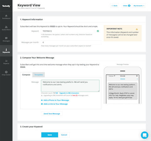 Add new keywords