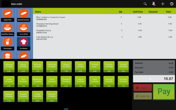 POS screen