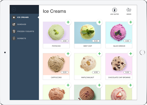 Self-order menu