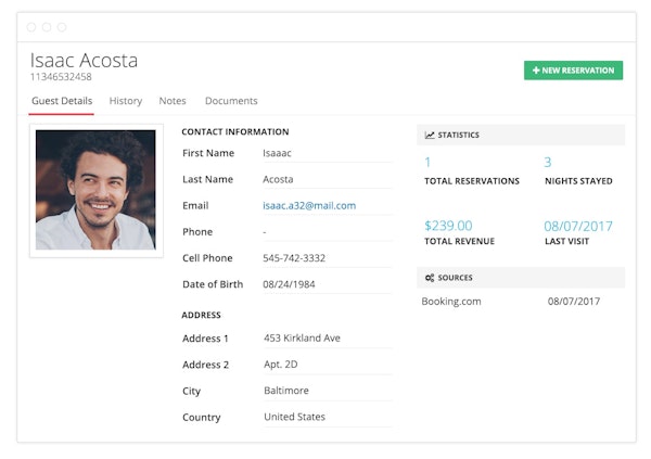 Guest profile
