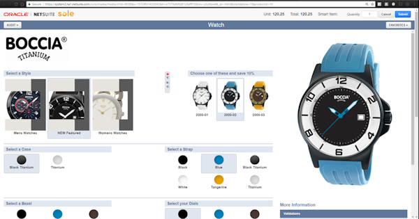 Verenia CPQ - item details