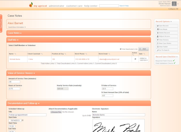 Case note example