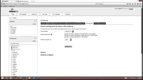 Create learning courses