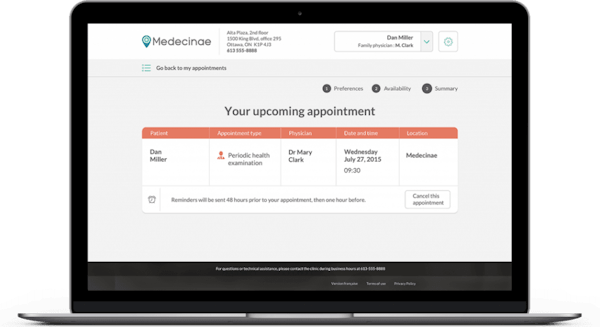 Online booking confirmation
