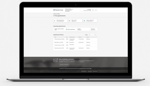 Patient appointment history